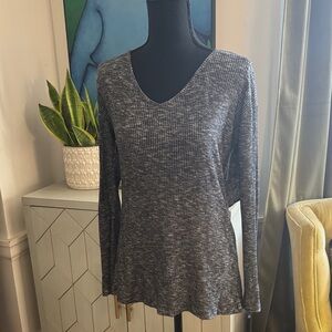 Rag & Bone Charcoal and Black Long Sleeve Top